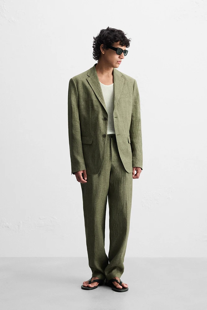 100% LINEN SUIT BLAZER