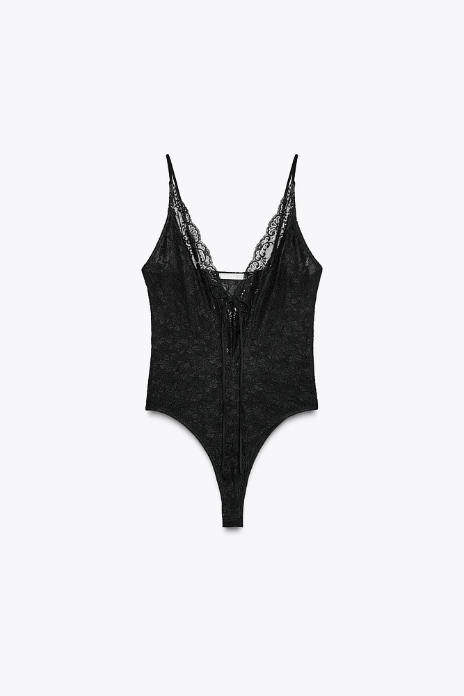 LACE BOW BODYSUIT