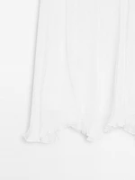 Pleated skirt with godet detail