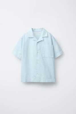 COTTON LINEN BLEND SHIRT