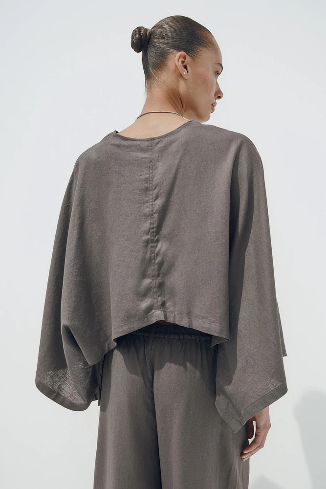 ASYMMETRIC CAPE KIMONO