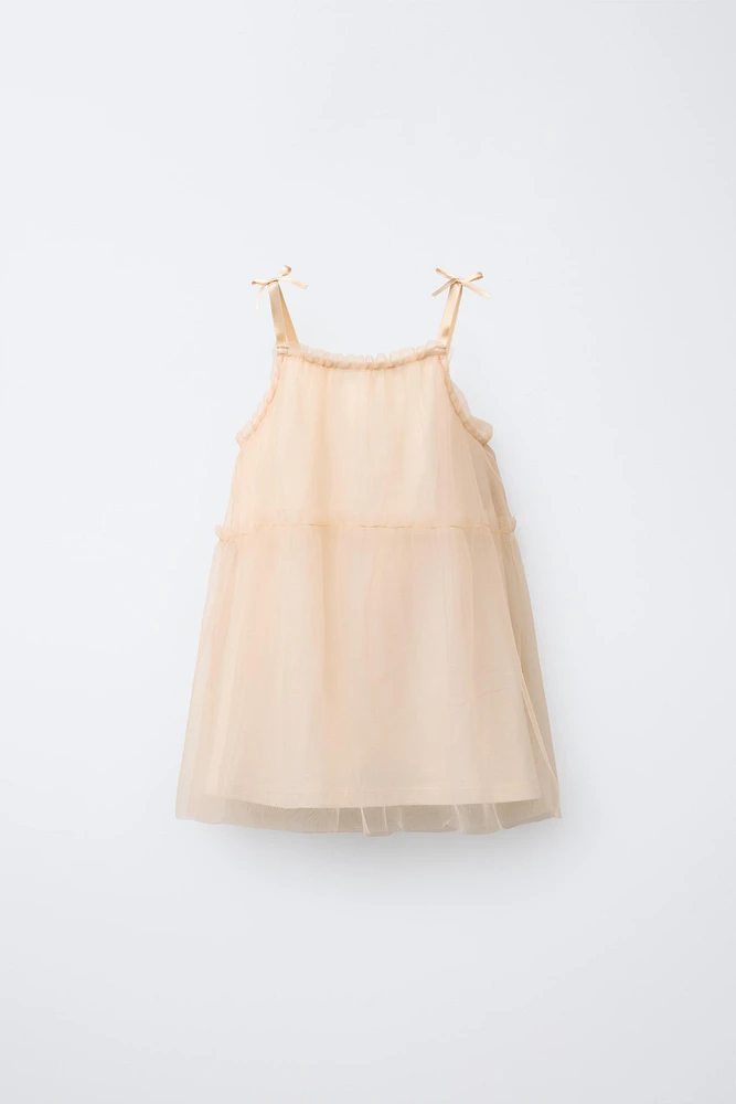 TULLE DRESS WITH BOWS