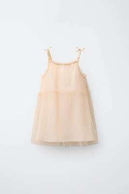 TULLE DRESS WITH BOWS