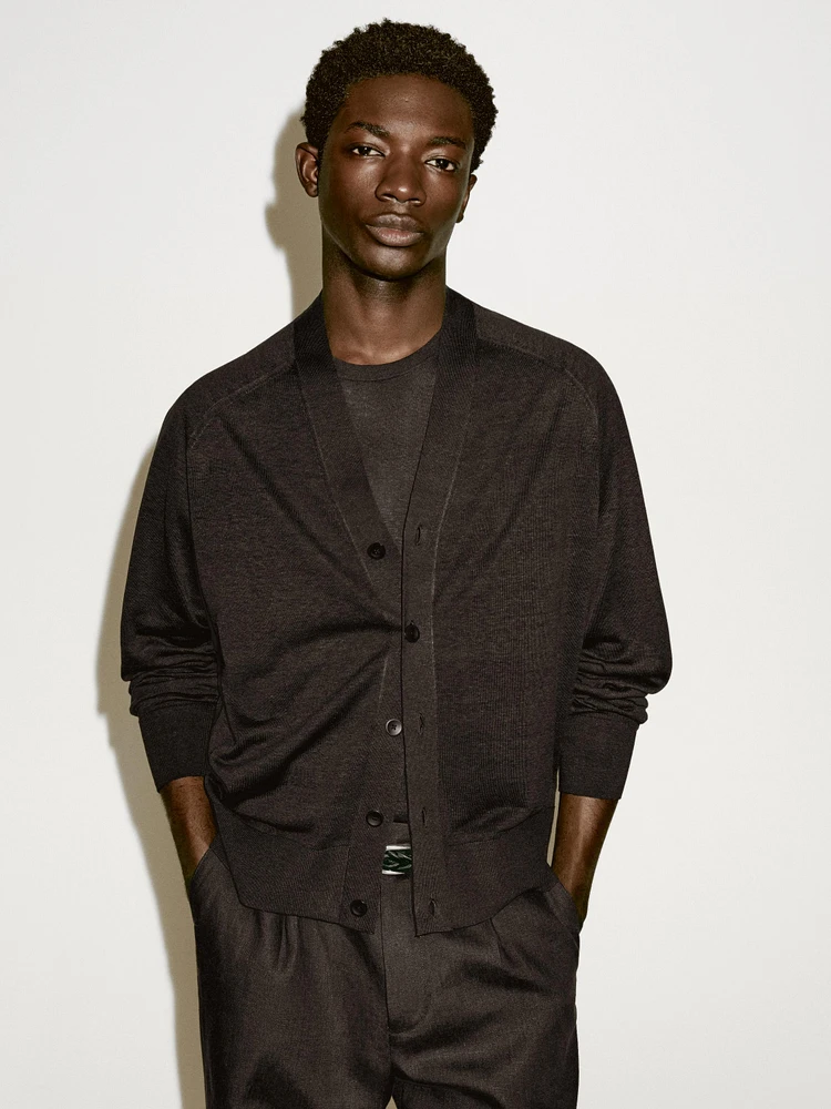 Mulberry silk blend knit cardigan - Limited Edition