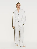 Blazer long en cuir et daim - Limited Edition