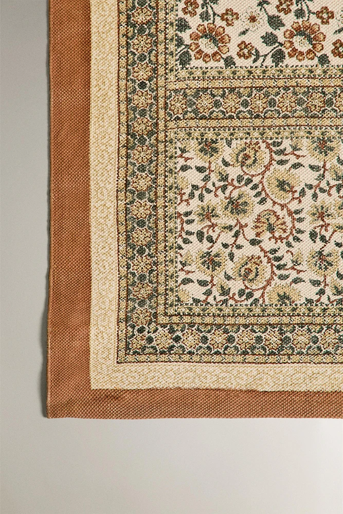 BLOCK PRINT COTTON AREA RUG