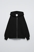 HOODED SWEATSHIRT WITH ZIP