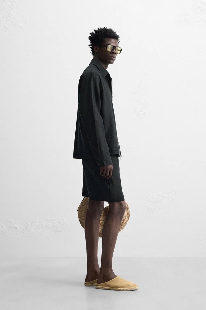 100% LINEN OVERSHIRT