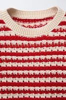 STRIPED CHUNKY KNIT SWEATER