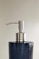 BLUE GLASS SOAP DISPENSER