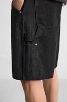 CARPENTER POCKET DENIM SHORTS