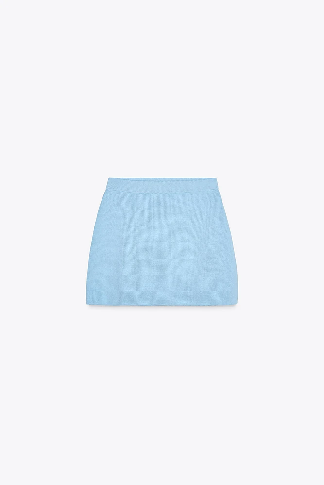 KNIT MINI SKIRT