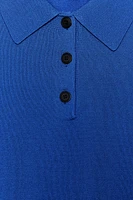 TOP POLO EN MAILLE À MANCHES COURTES