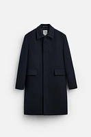 STRUCTURED WOOL BLEND COAT