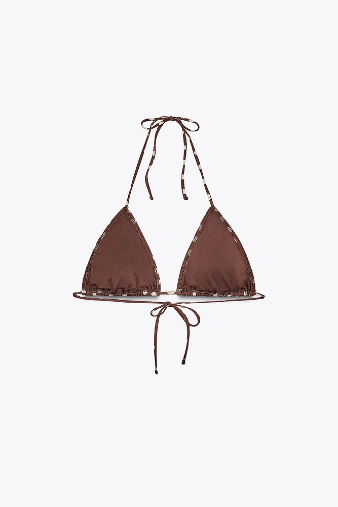 HAUT DE BIKINI TRIANGLE À POIS