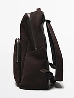 Sac à dos fermeture Éclair cuir nappa