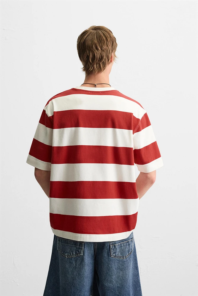 STRIPED JACQUARD T-SHIRT