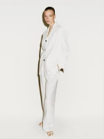 Blazer long en cuir et daim - Limited Edition