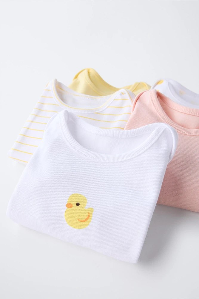 LOT DE CINQ BODYS CANETONS
