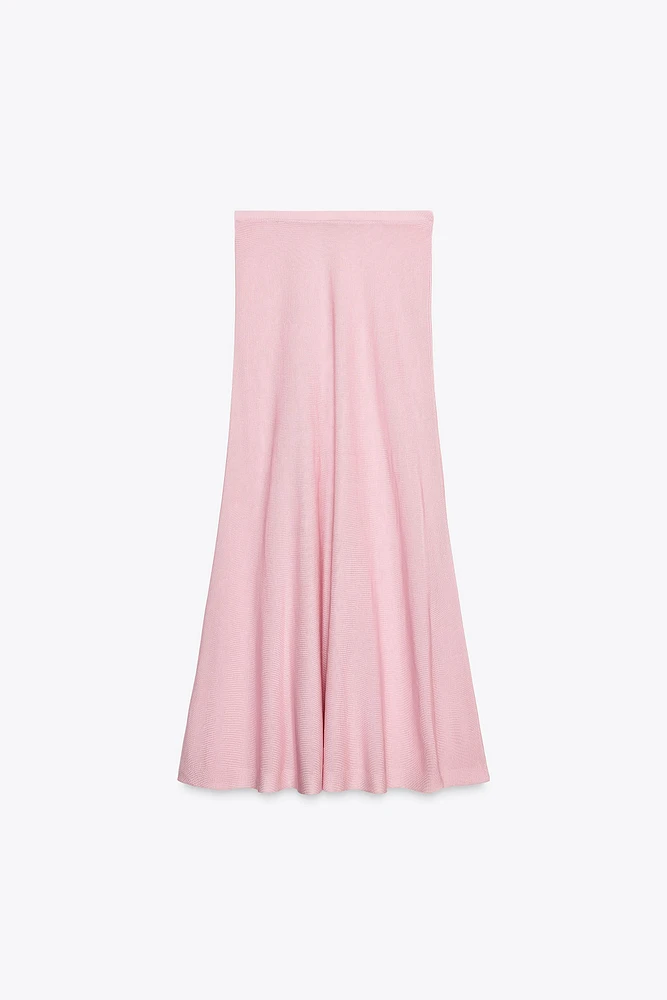 KNIT MIDI SKIRT