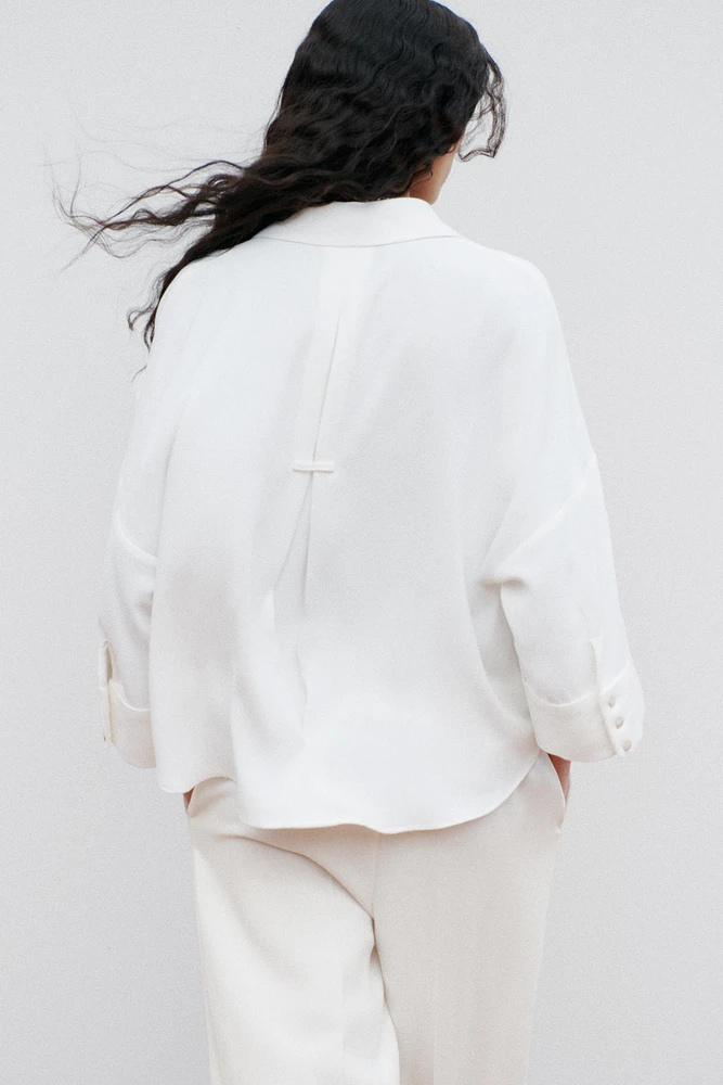 WIDE SLEEVE POPLIN SHIRT