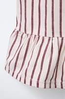 STRIPED TWILL TOP