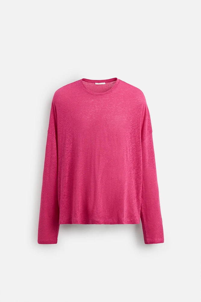 VISCOSE LINEN T-SHIRT
