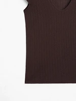 Pointelle cutwork T-shirt
