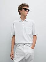 Polo texturé piqué 100 % coton