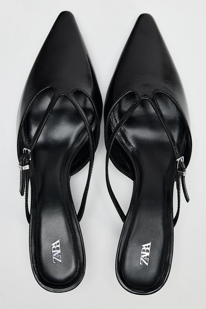 LEATHER HEELED MULES 50TH ANNIVERSARY