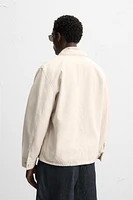 TEXTURED WEAVE OVERSHIRT