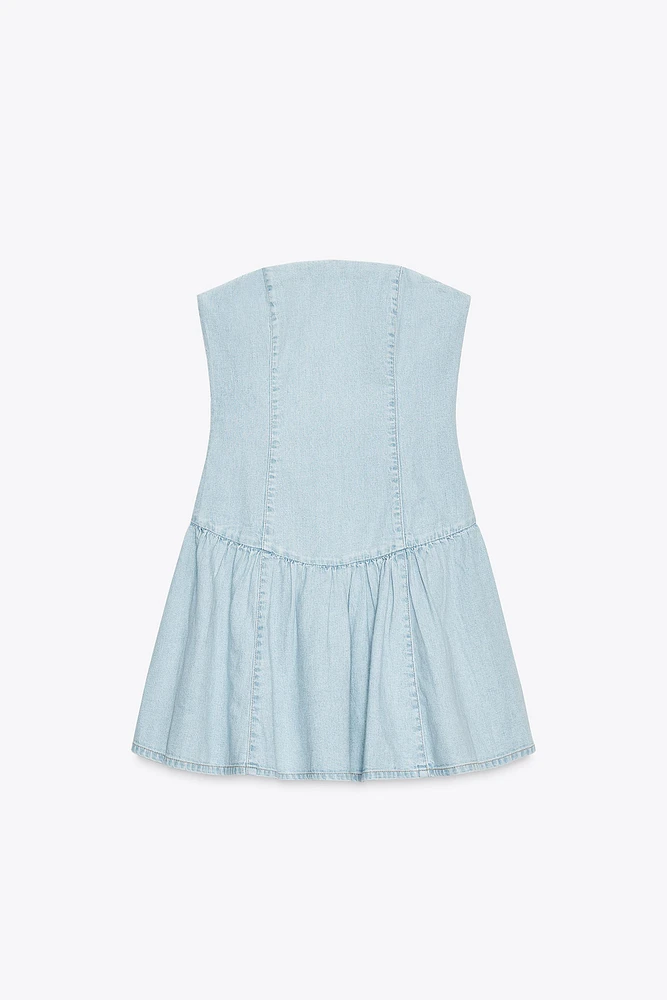 ROBE BANDEAU EN JEAN TRF