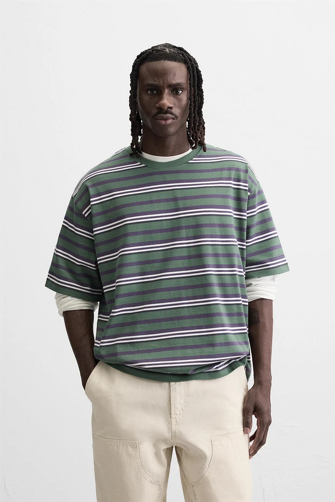 STRIPED JACQUARD T-SHIRT