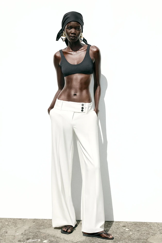 PANTALON LARGE TAILLE CROISÉE