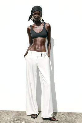 PANTALON LARGE TAILLE CROISÉE