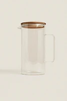 BOROSILICATE GLASS PITCHER WITH LID