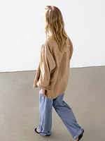 Blouse fluide satinée