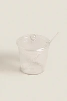 BOROSILICATE GLASS SUGAR BOWL