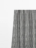 Long knit skirt with striped detail