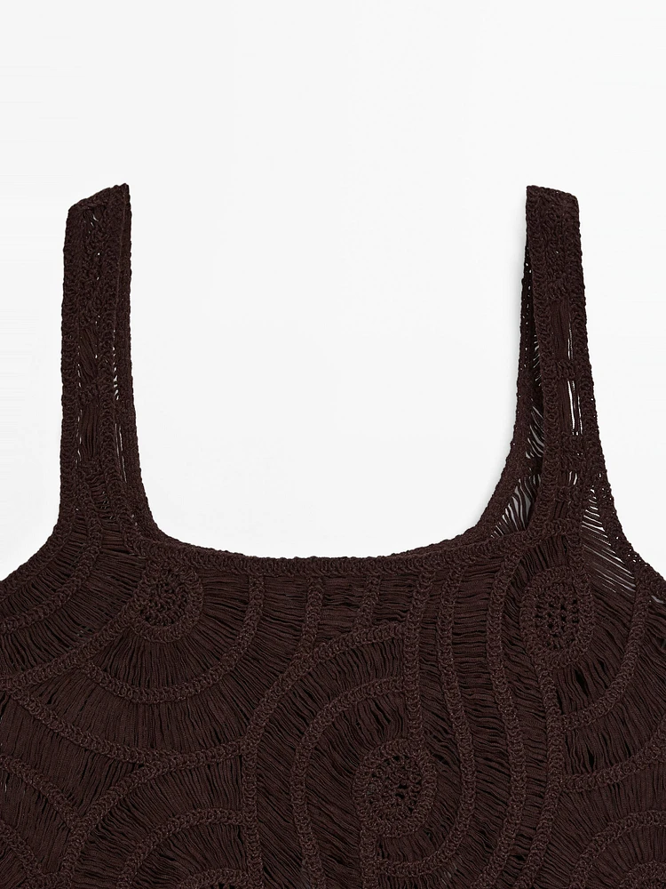 Top en maille crochetée
