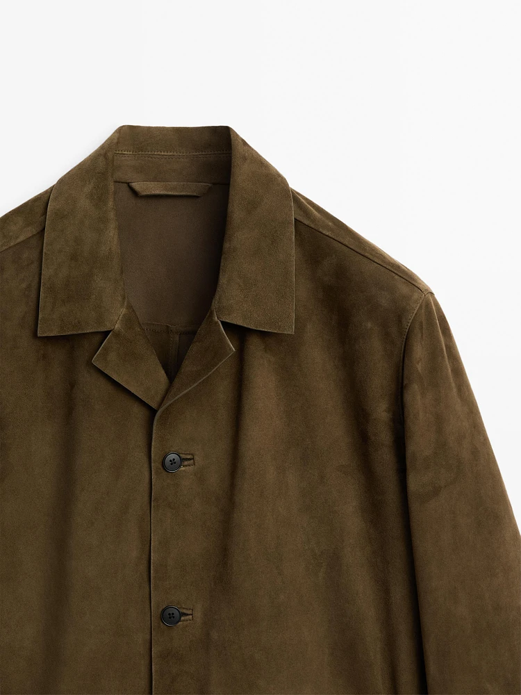 Veste légère courte en cuir et daim - Limited Edition