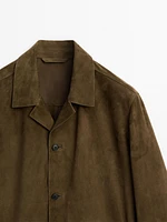 Veste légère courte en cuir et daim - Limited Edition