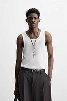 OPEN WEAVE TANK TOP