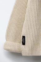 EMBROIDERED TEXT KNIT SWEATER