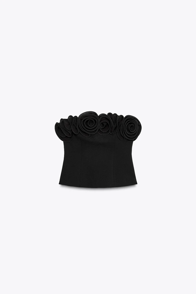 TOP BUSTIER FLEURS