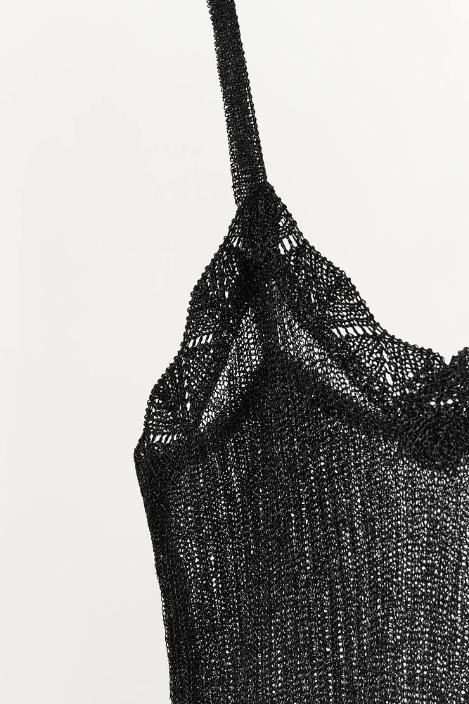 METALLIC THREAD KNIT TOP