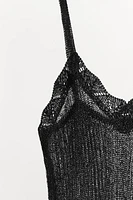 METALLIC THREAD KNIT TOP