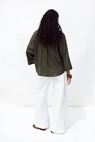 WIDE SLEEVE LINEN SHIRT