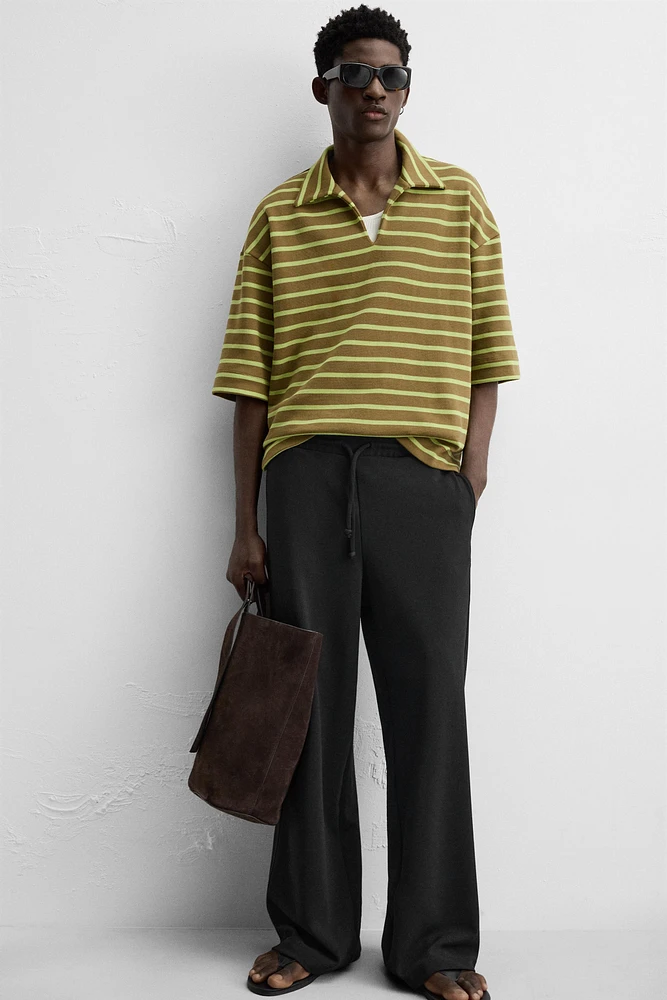 PANTALON WIDE FIT STRUCTURE INTERLOCK