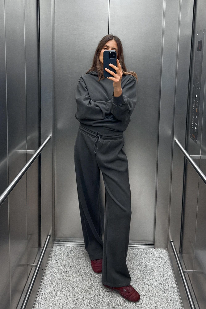 PANTALON DROIT EN MOLLETON